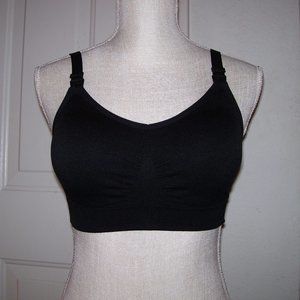 Black I Love SIA Padded Nursing Bra Size Small